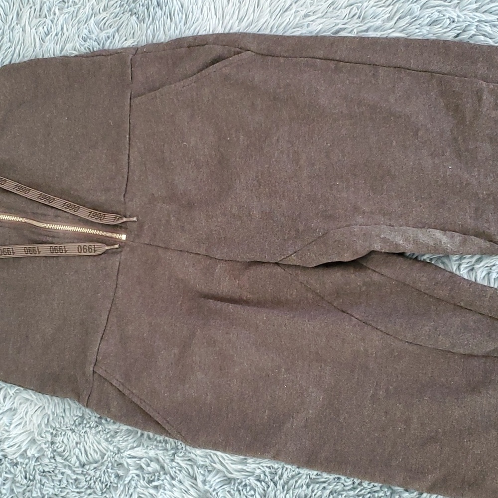 CHARCOAL GRAY SLEEVELESS JUMPSUIT XS - Picture 6 of 13